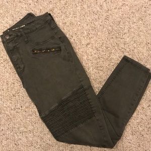 Olive Moto-Jegging